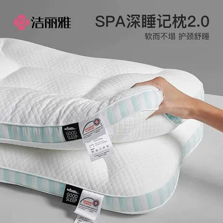 洁丽雅SPA深睡记忆枕头护颈椎助睡眠枕芯成人睡觉专用家用整头男商品大图