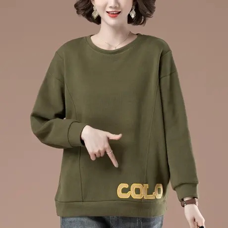 卫衣女秋冬新款加肥加大码女装宽松百搭休闲洋气减龄显瘦外套上衣商品大图