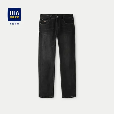 HLA/海澜之家一条过冬牛仔裤23秋冬新时尚舒适弹力加绒加厚裤子男商品大图