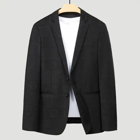 罗蒙男士西服2025秋季新款上班日常高级感痞帅风潮流休闲小西装NX商品大图