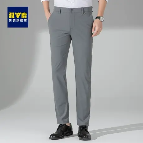 雅鹿男士休闲裤春秋季2023新款直筒宽松男裤商务西装裤夏季长裤子商品大图