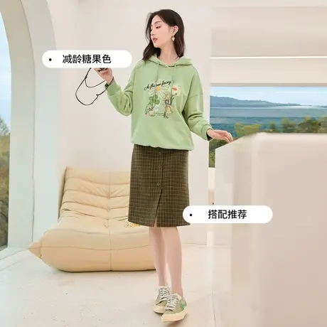 【惊喜直降】香影连帽卫衣女2023春秋新款慵懒风重工亮片时尚洋气图片