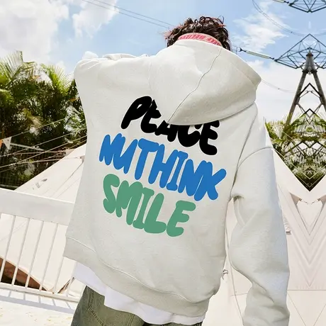 Nuthink西海岸潮流字母420g重磅连帽卫衣男潮牌ins情侣款冬款上衣商品大图