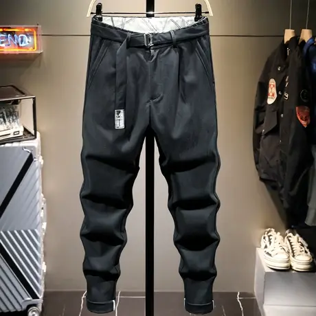 春秋款时尚潮牌西裤男修身直筒男士休闲裤商务男裤西装裤子运动裤商品大图