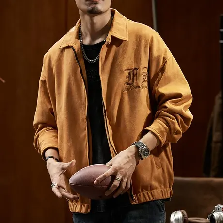 潮流上新美式夹克外套秋冬百搭男装棒球服保暖长袖百搭外套男商品大图