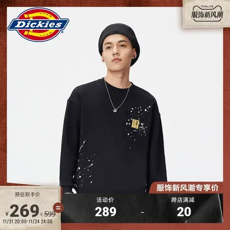 Dickies  男女情侣春夏休闲运动舒适圆领美式卫衣宽松图片