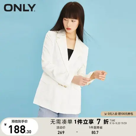 ONLY奥莱夏季气质口袋装饰商务通勤休闲西服女商品大图