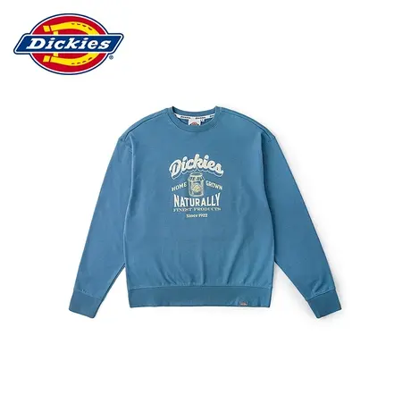 Dickies 24春夏新款 宽松休闲运动胸前印花圆领毛圈布美式卫衣图片