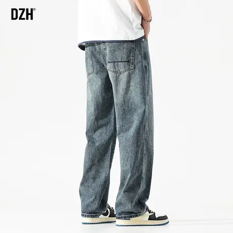男士水洗美式牛仔裤男直筒宽松休闲裤男款潮牌痞帅炸街裤子春季款商品大图