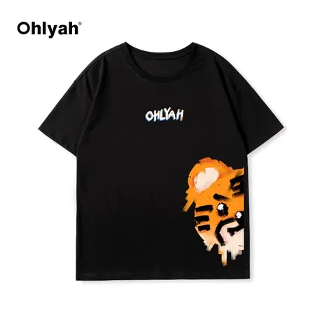 Ohlyah潮牌T恤女官网宽松纯棉年新款春秋内搭短袖上衣女ins潮图片