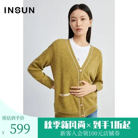 恩裳春秋季时尚一手长舒适宽松百搭羊毛针织衫开衫商品大图