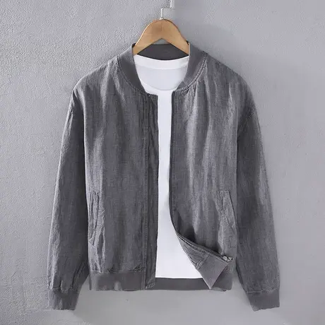 夹克男日系宽松休闲长袖百搭男士棒球服外套春秋上衣立领衬衣潮流商品大图