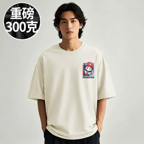 180高个子短袖T恤男日系卡通纯棉打底衫胖子男装大码夏季半袖潮流商品大图