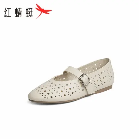 红蜻蜓玛丽珍妈妈鞋女款2025夏季新品镂空透气平底单鞋凉鞋奶奶鞋商品大图
