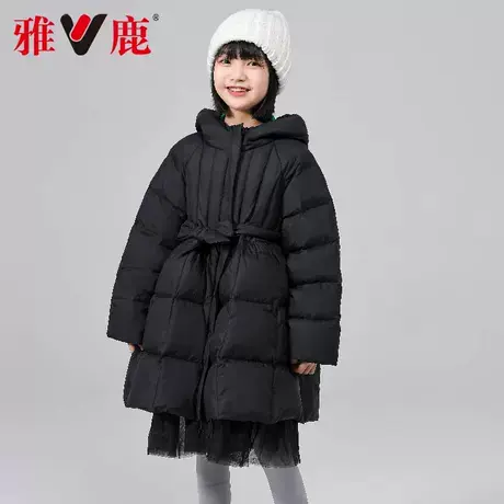童装纱裙中长款羽绒服女款2025年雅鹿新款正品童装女鸭绒超保暖商品大图