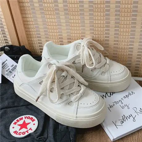 Betoo 小白鞋女2022新款爆款女鞋小众设计百搭休闲板鞋子ins潮商品大图