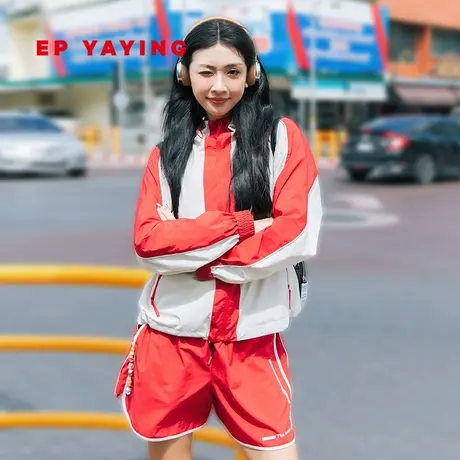 EP YAYING雅莹女装 设计感撞色立领运动外套 秋冬商场同款1301A商品大图