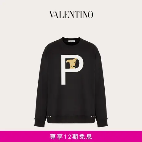 华伦天奴VALENTINO ROCKSTUD PET 铆钉萌宠定制款圆领卫衣商品大图