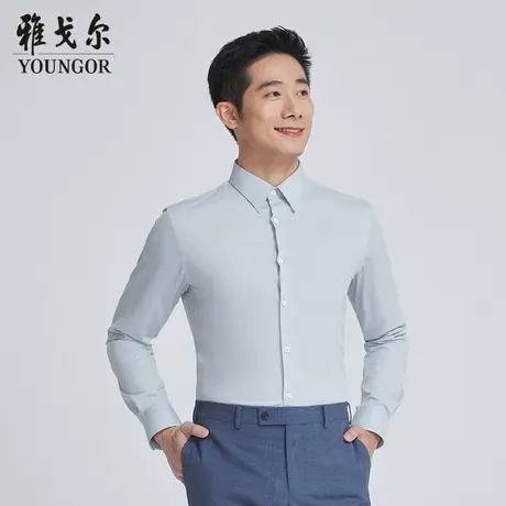 雅戈尔奥莱 商场同款男士衬衫秋季新款官方商务休闲长袖衬衫商品大图