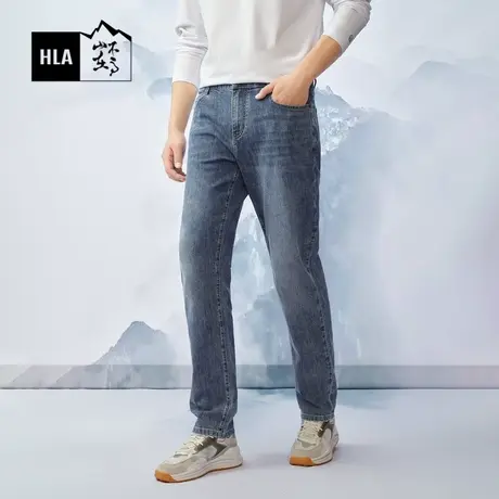 HLA/海澜之家循迹山不在高系列牛仔裤24春夏新吸湿排汗裤子男商品大图