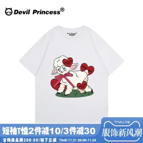 ulzzang小众卡通学院风奶呼呼短袖女t恤chic百搭宽松韩版正肩上衣商品大图