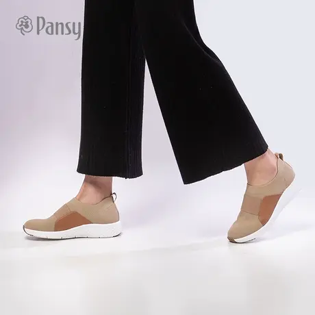 pansy日系单鞋飞织网面运动休闲妈妈鞋软底一脚蹬乐福鞋春款商品大图