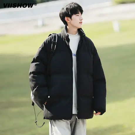 VIISHOW棉服男冬季潮牌宽松棉袄子加厚外套潮流羽绒面包情侣棉衣商品大图