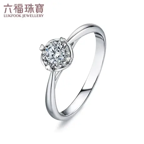 六福珠宝爱很美钻戒女甜蜜心扉心形爪镶18K金钻石戒指定价LB30879商品大图