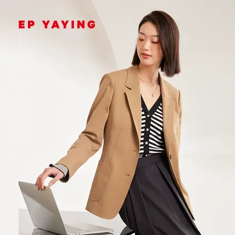 EP YAYING雅莹女装 职场OL两粒扣收腰西装外套 2023新款1163A图片