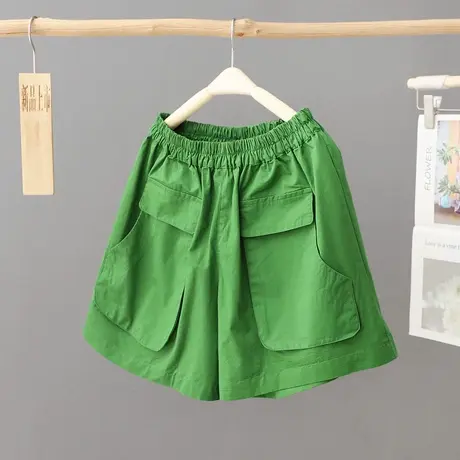 休闲工装短裤女夏季薄款韩版高腰显瘦休闲裤子宽松显瘦a字阔腿裤图片