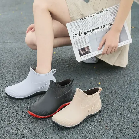 雨鞋女时尚款外穿防滑鞋雨靴水鞋短筒胶鞋防水成人四季厨房日系夏图片