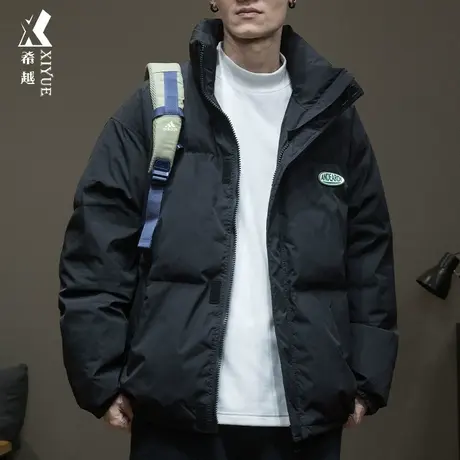 2023冬季新款90灰鸭绒羽绒服男立领男装外套男士潮牌宽松大码冬装商品大图