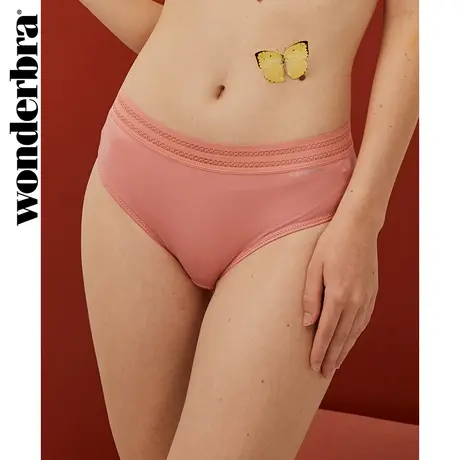 WONDERBRA新品无痕内裤女中腰不夹臀棉质底档弹力三角裤图片