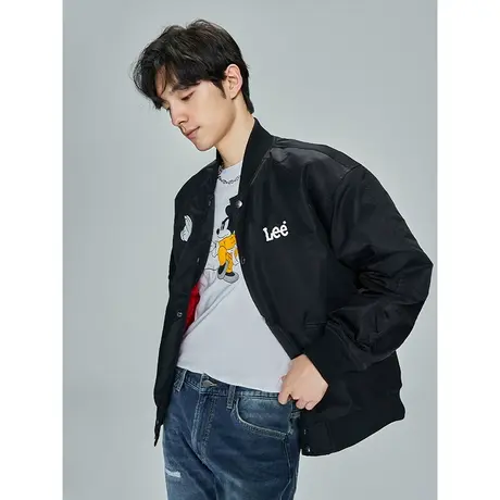 Lee商场同款迪士尼系列23春夏新品舒适男外套黑色LMT0050733KD0图片