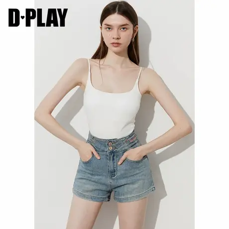 DPLAY【惠品】2025年夏季新款白色吊带背心女美式含胸垫收腰上衣商品大图