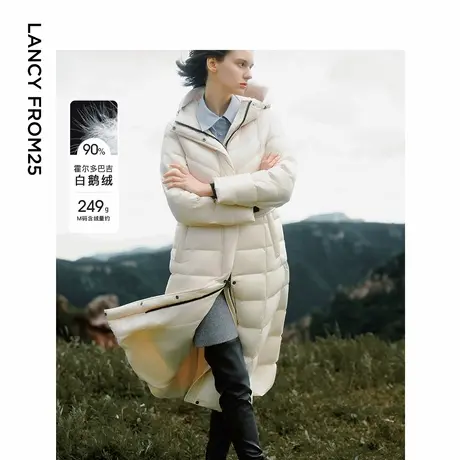 朗姿欧洲EiLEEN ELITEE2024冬季新款霍尔多巴吉白鹅绒羽绒服外套图片