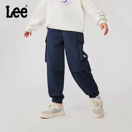 Lee运动裤子春季2025新款男孩女孩休闲工装裤儿童长裤百搭收脚裤图片