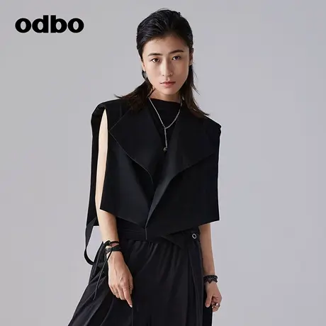 odbo/欧迪比欧原创设计感西装马甲女早夏高级感百搭时尚短款背心商品大图