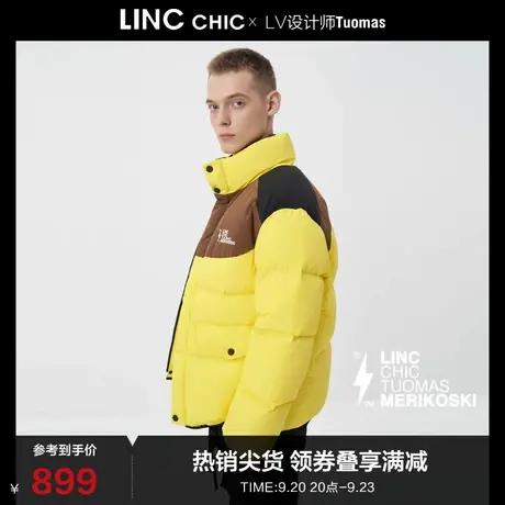 LINCCHIC金羽杰羽绒服男女同款设计师联名短款羽绒服男N22801502N图片