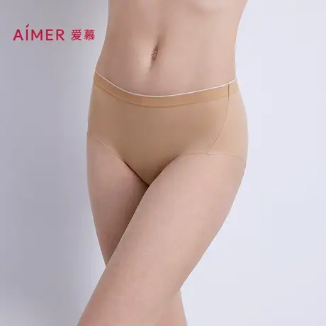 爱慕以爱之名-都市漫步内裤女棉质里裆净痕中腰平角裤AM23B581商品大图