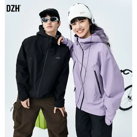 登山服冲锋衣男2023新款男士休闲运动外套男款情侣装美式工装夹克商品大图