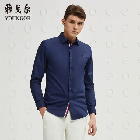 【易打理】V系雅戈尔衬衫秋季商务休闲柔软舒适通勤修身长袖衬衫商品大图