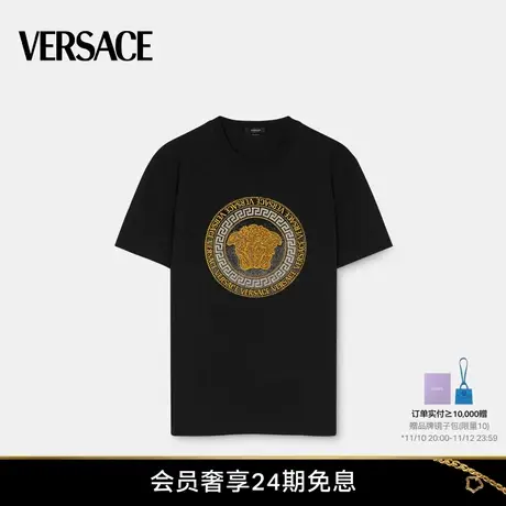 【24期免息】VERSACE/范思哲 男士水晶Medusa T恤短袖上衣商品大图