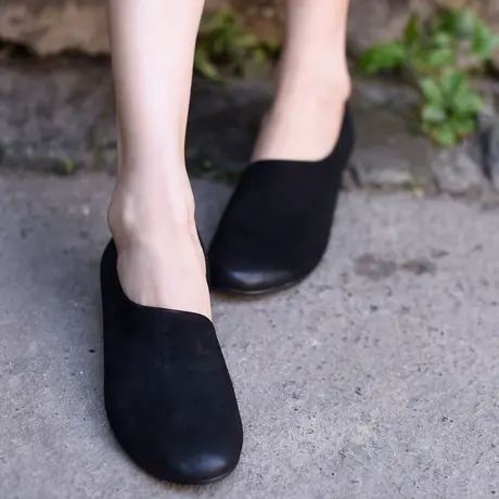 Artmu阿木新款简约百搭平底单鞋舒适牛皮软底文艺女鞋子商品大图