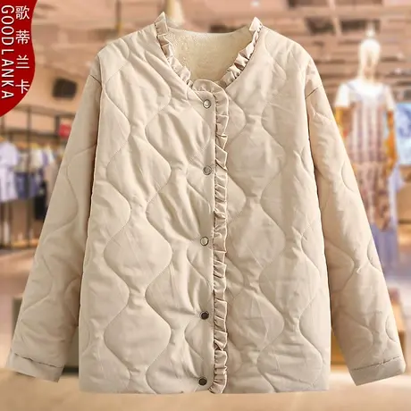 加肥加大码女装中老年棉袄胖妈妈冬装棉服女加厚羊羔绒小棉衣外套商品大图