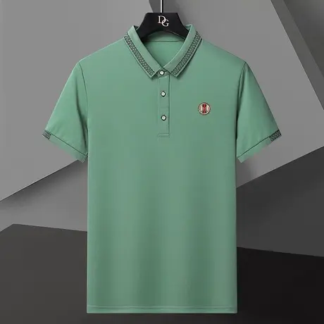 2023夏季新款男士polo衫短袖潮牌保罗衫修身商务翻领T恤带领上衣商品大图