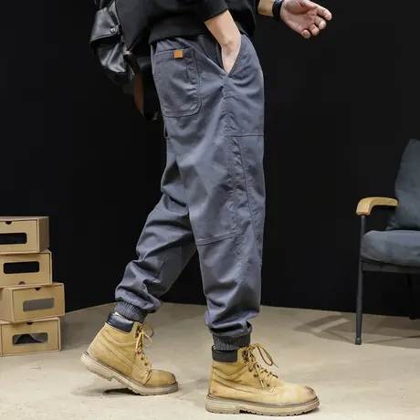 休闲工装裤男潮牌男款春秋宽松弹力男裤工装裤子男士大码2024新款图片
