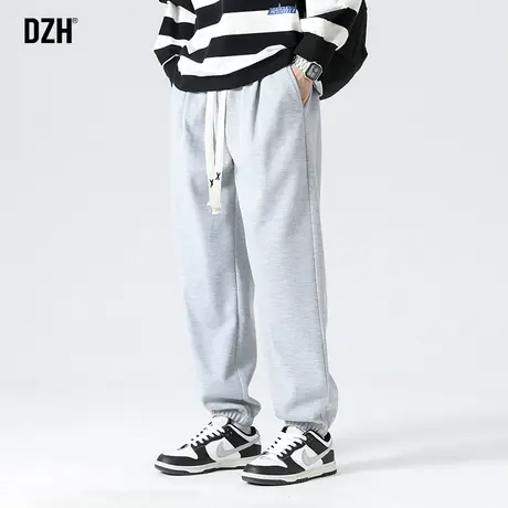 男生灰色卫裤男潮牌春夏款裤子2023新款休闲长裤垂感运动裤束脚裤商品大图