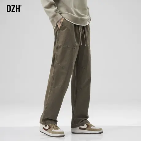 男士美式复古工装裤子男宽松直筒男裤秋款2024新款休闲长裤登山裤商品大图