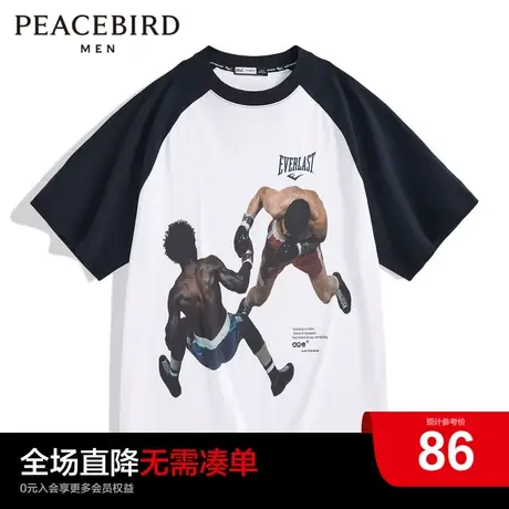 【商场同款】太平鸟男装 2023夏季新款潮酷T恤 BDAD2230商品大图
